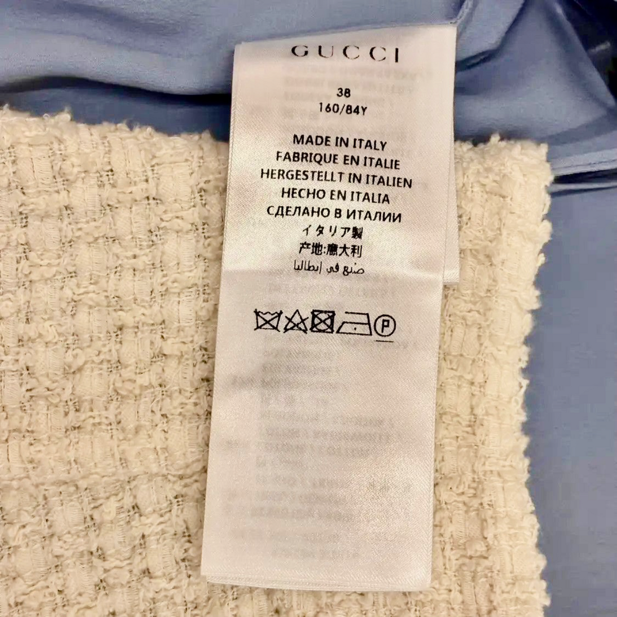 GUCCI Runway Ivory Bow Crystal Tweed Jacket and Skirt Set | Shop Authentique Lux