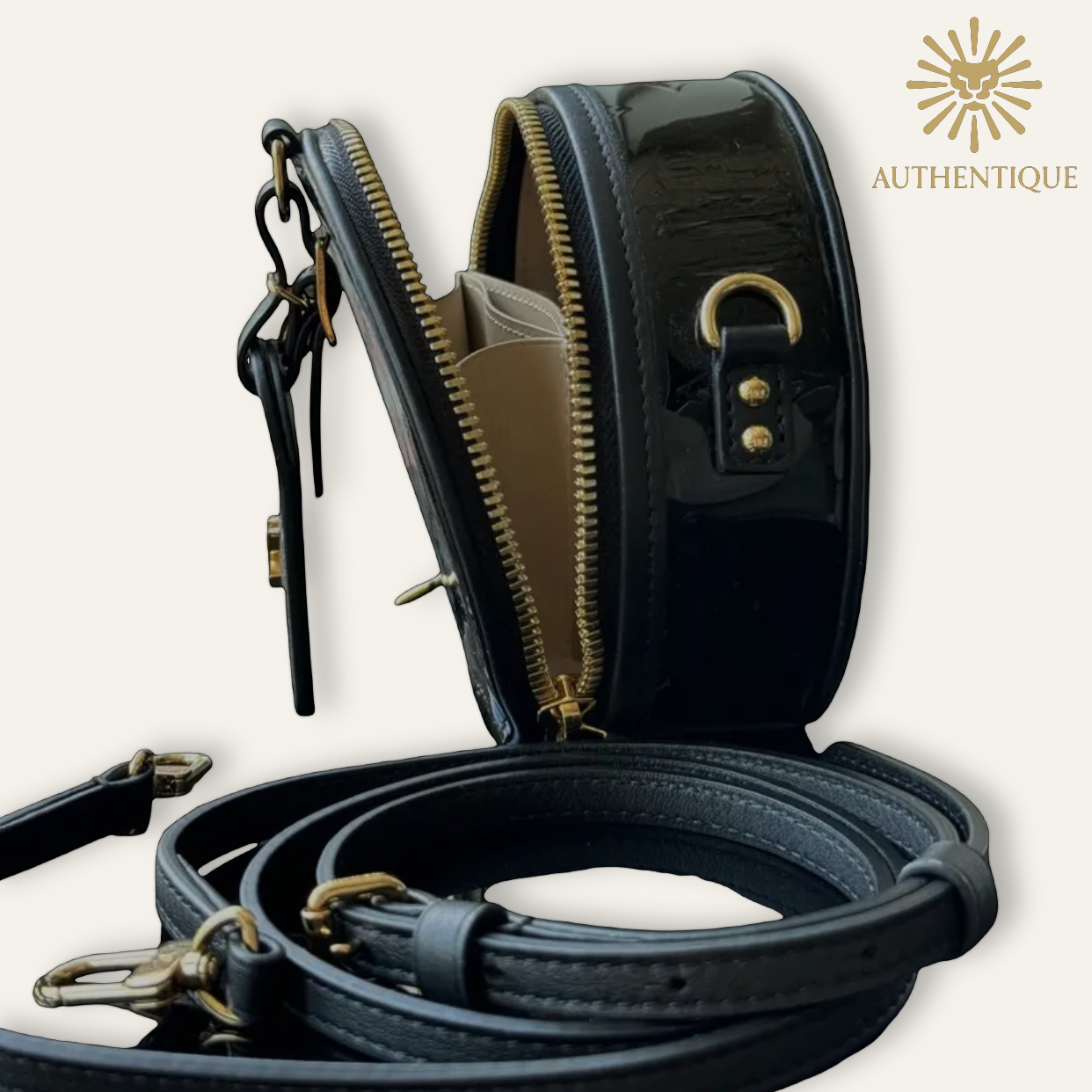 Louis Vuitton Mini Boite Chapeau Black Monogram Vernis Patent Leather | Shop Authentique Lux