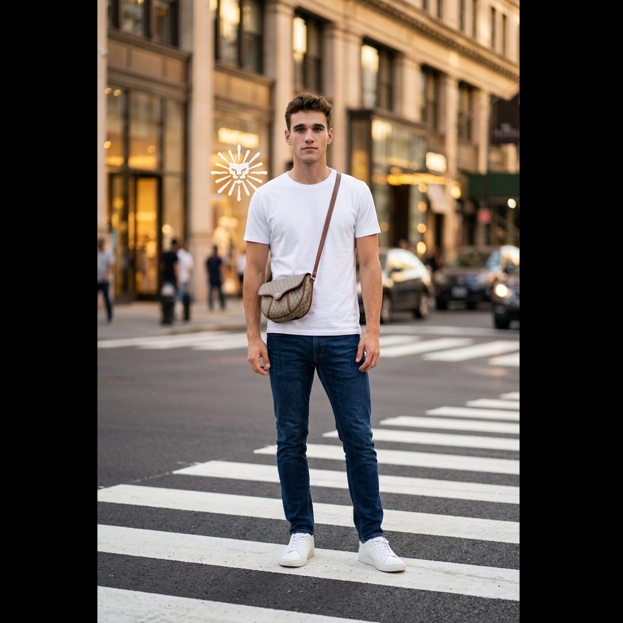 Model wearing Christian Dior Vintage Honeycomb Crossbody Bag | Shop Authentique Lux