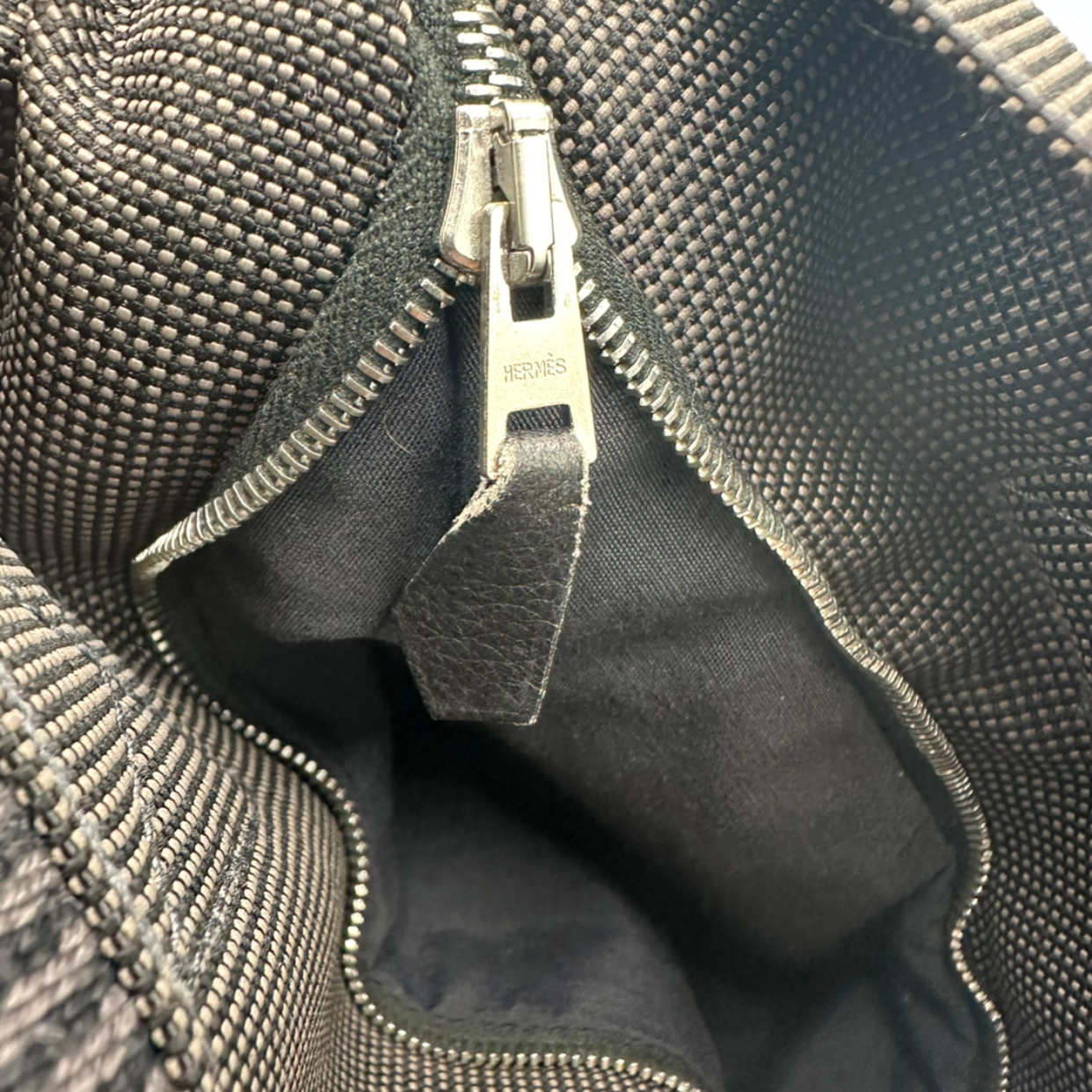 Hermes Herline Cabas MM Canvas Tote Bag, Gray, Palladium Hardware | Shop Authentique Lux