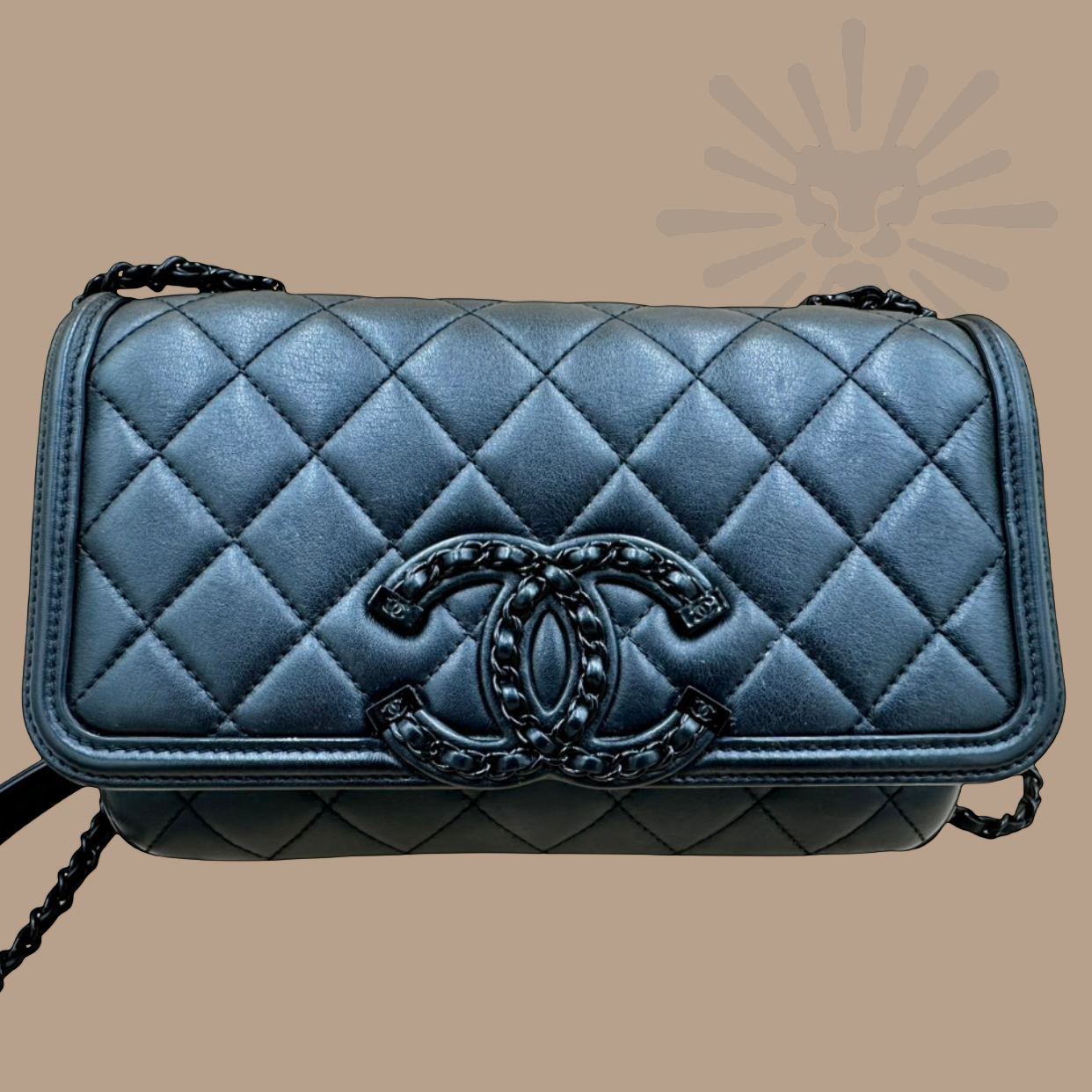 Chanel Small Filigree Flap Bag “So Black" - Authentique Luxury | 100% Authentic Chanel Bag