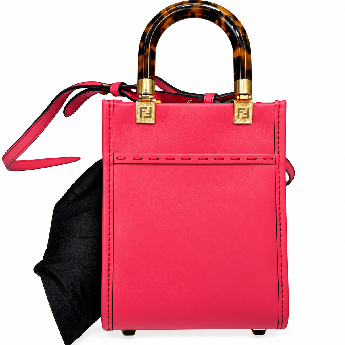 FENDI Leather Mini Sunshine Shopper Bag, Pink | Shop Authentique Lux