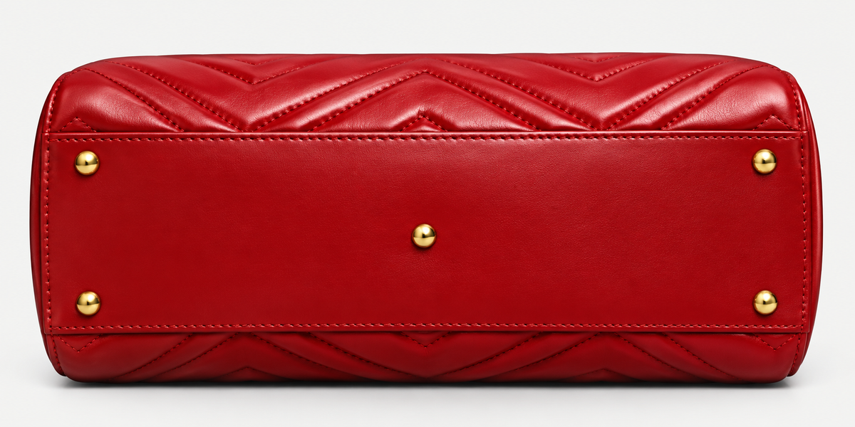 Gucci GG Marmont Small Tote in Red Matelassé Calfskin | Shop Authentique Lux