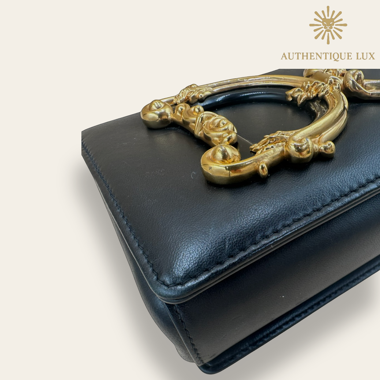 Dolce & Gabbana Nappa DG Girls Black Leather Shoulder Bag | Shop Authentique Lux