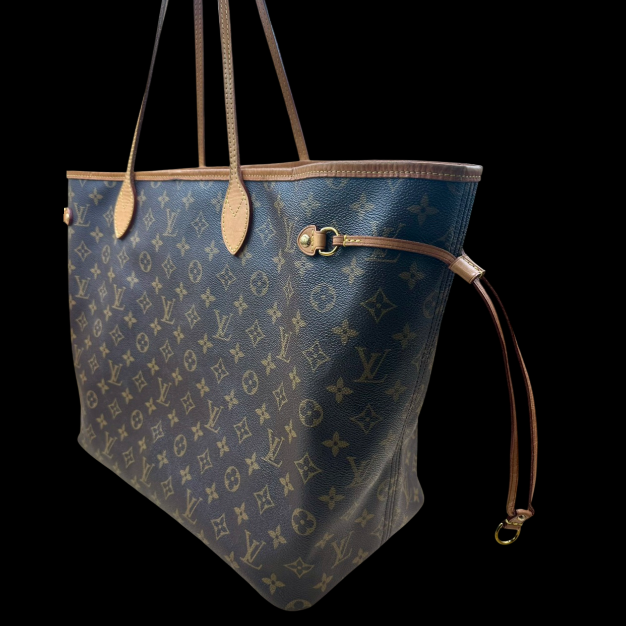 Louis Vuitton Monogram Neverfull GM in brown coated canvas with brass hardware — Authentique Lux | 100% Authenticated"