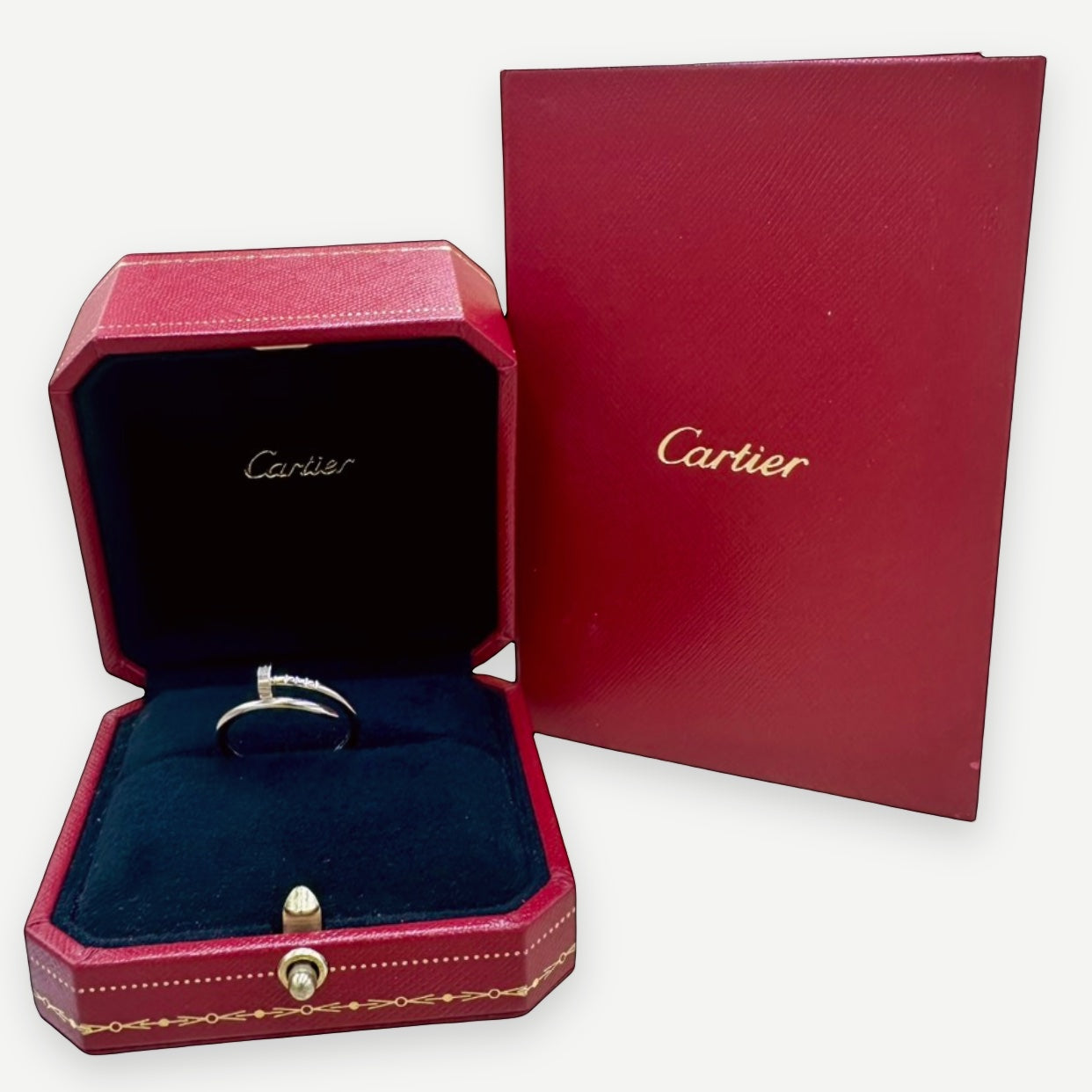 Cartier Juste un Clou Ring, Small Model, 18K White Gold, Size 55 (US 7.25) | Shop Authentique Lux