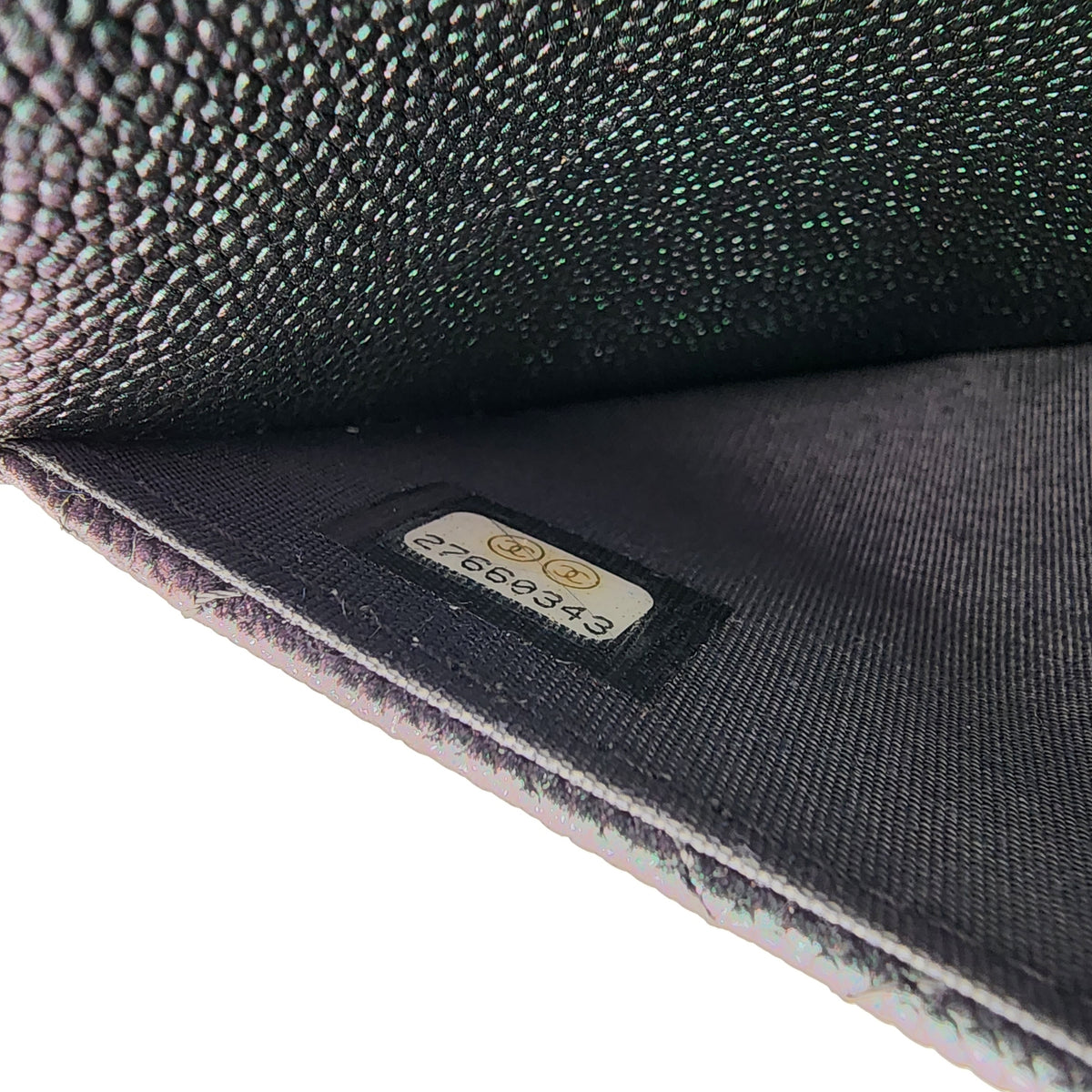 CHANEL Iridescent Green Caviar Wallet on Chain | Shop Authentique Lux