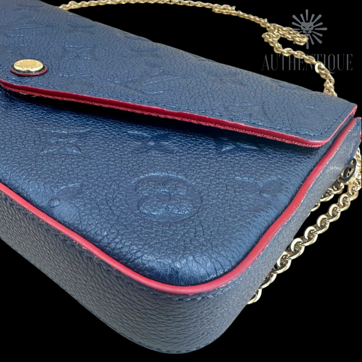 Louis Vuitton Marine Rouge Empreinte Pochette Felicie Chain Wallet - 2-Piece Set