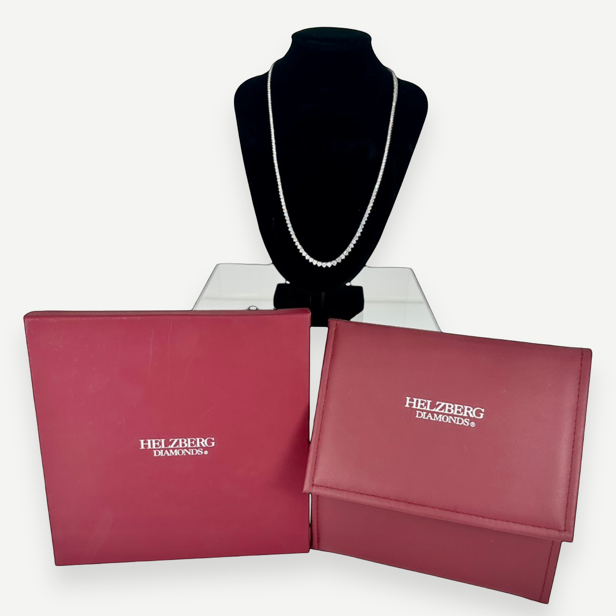 Helzberg Diamond Riviera Tennis Necklace, 10K White Gold, 6.0 CTW | Shop Authentique Lux