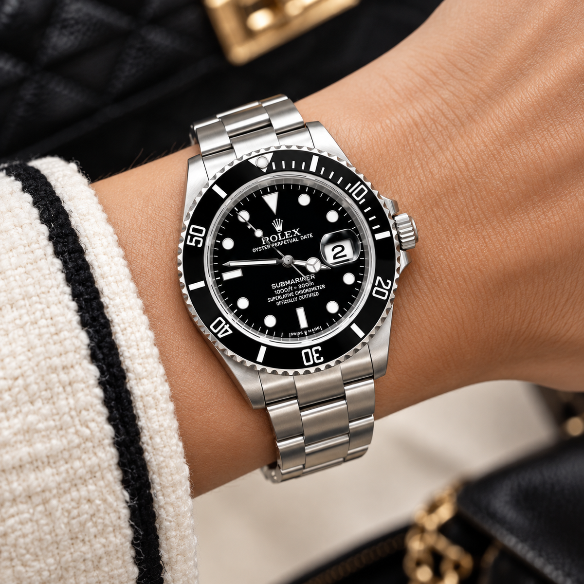 Rolex Submariner Date 16610 Black Tritium Dial Circa 1998 | Shop Authentique Lux