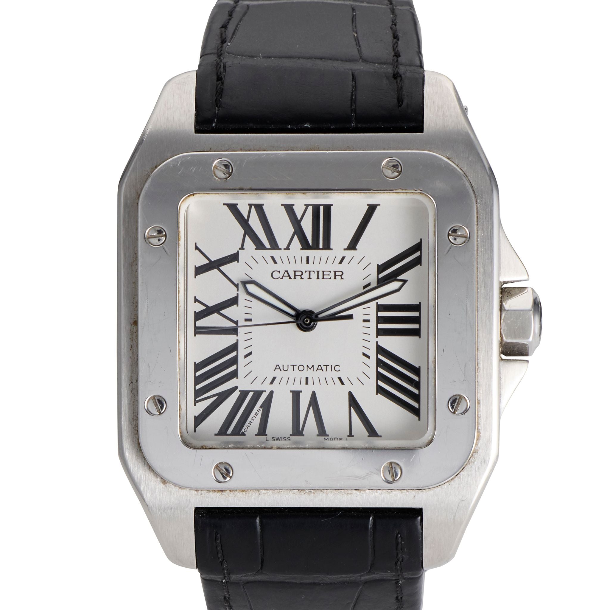 Cartier Santos Galbée 2656, Stainless Steel, White Dial, Full Set, 2026 | Shop Authentique Lux