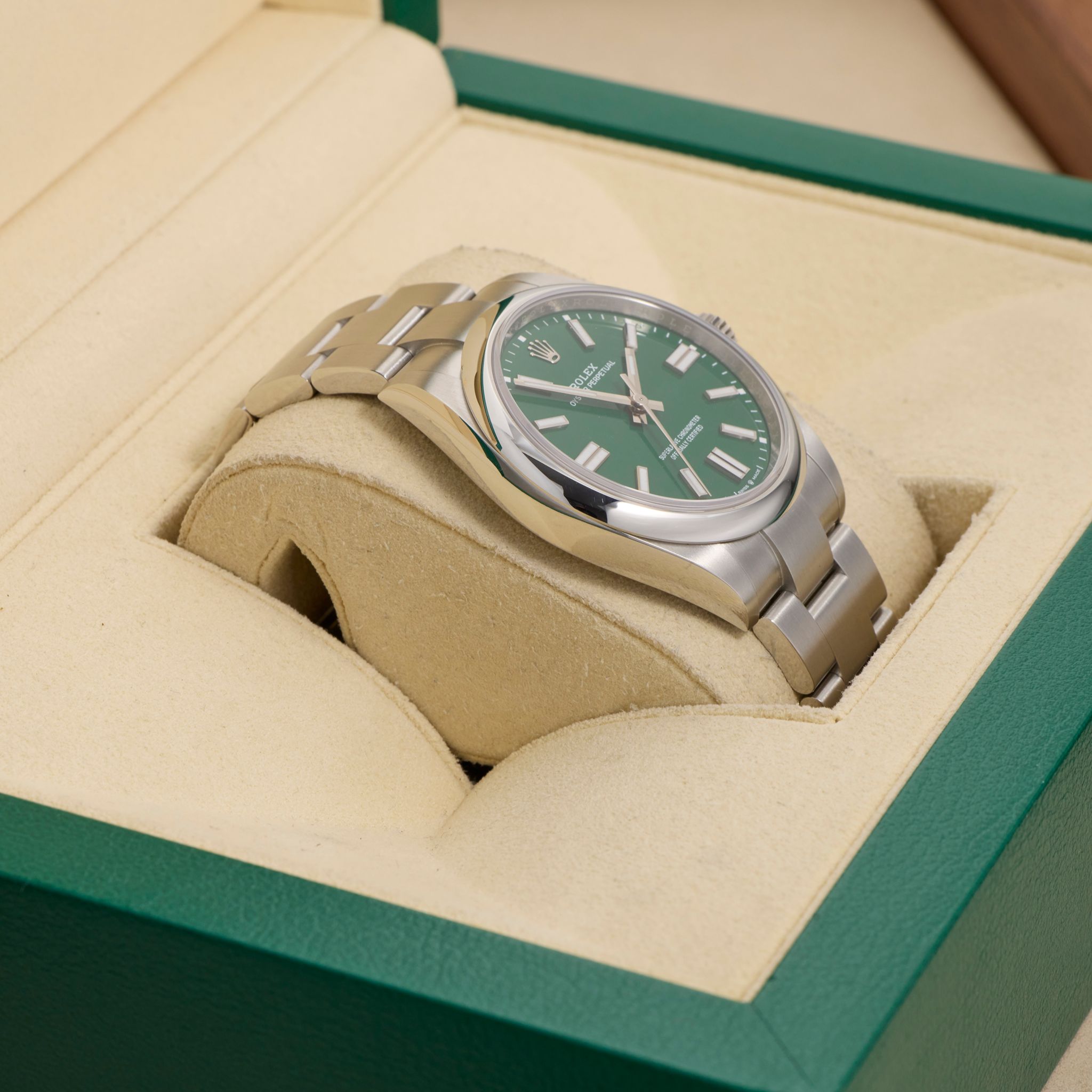 Rolex Oyster Perpetual 41 134300, Mint Green Dial, Oystersteel, Full Set, 2026 | Shop Authentique Lux