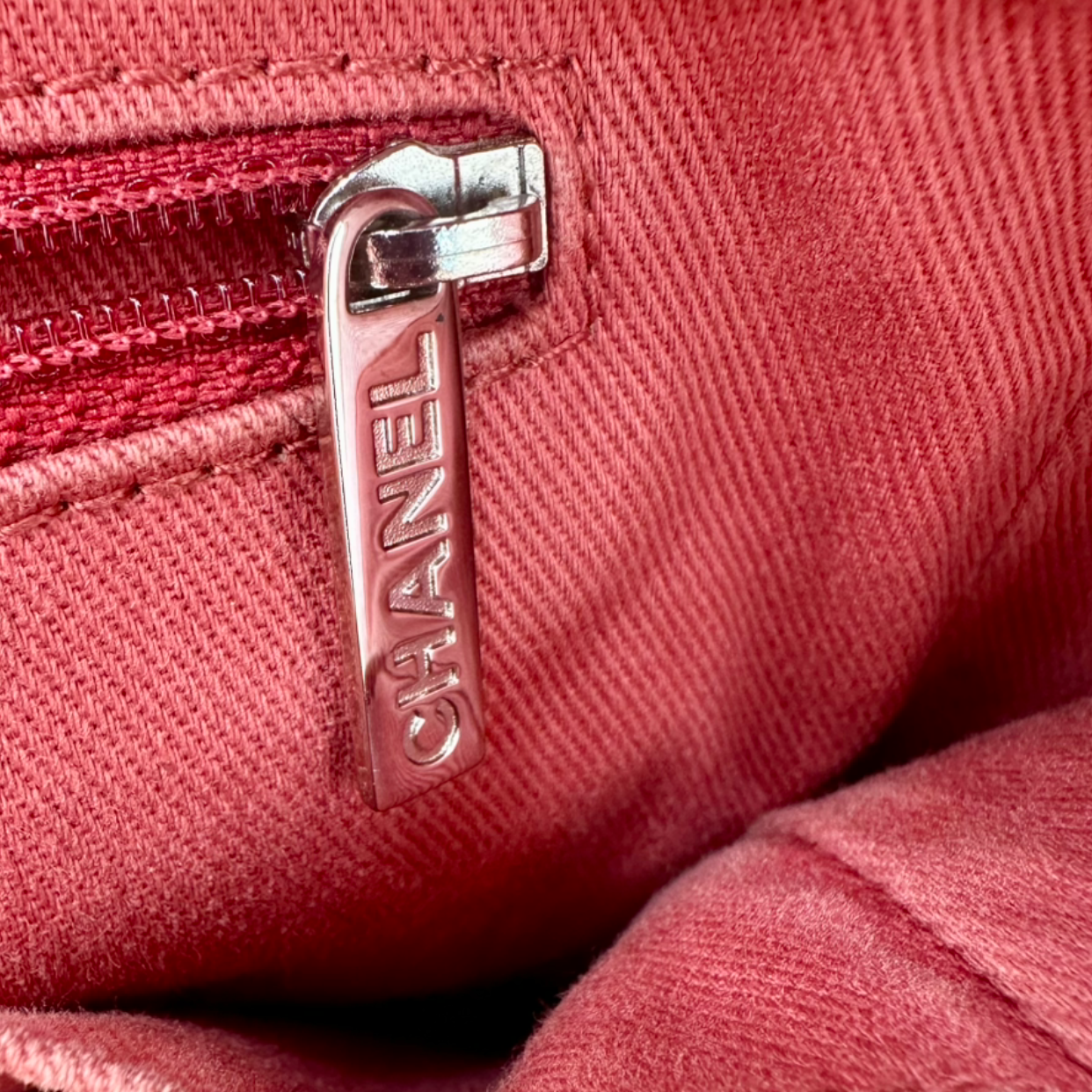 Chanel Deauville Large Shopping Tote Pink Tweed Canvas Silver Hardware | Shop Authentique Lux