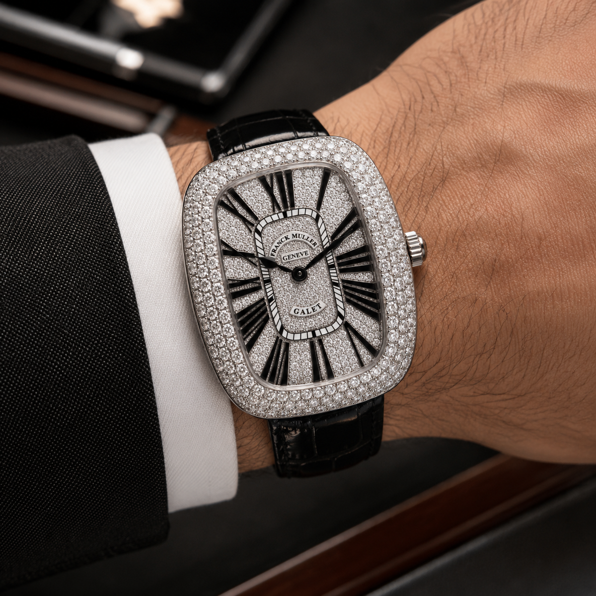 Franck Muller Galet 3002 M QZ R, Factory Diamond-Set, Full Set, 2024 | Shop Authentique Lux