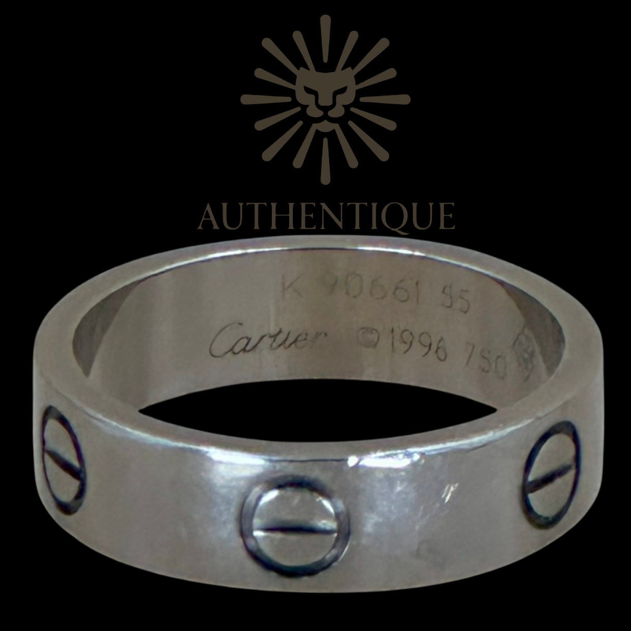 Vintage Cartier Love ring I Classic Model I 18K white gold I Authentique Lux