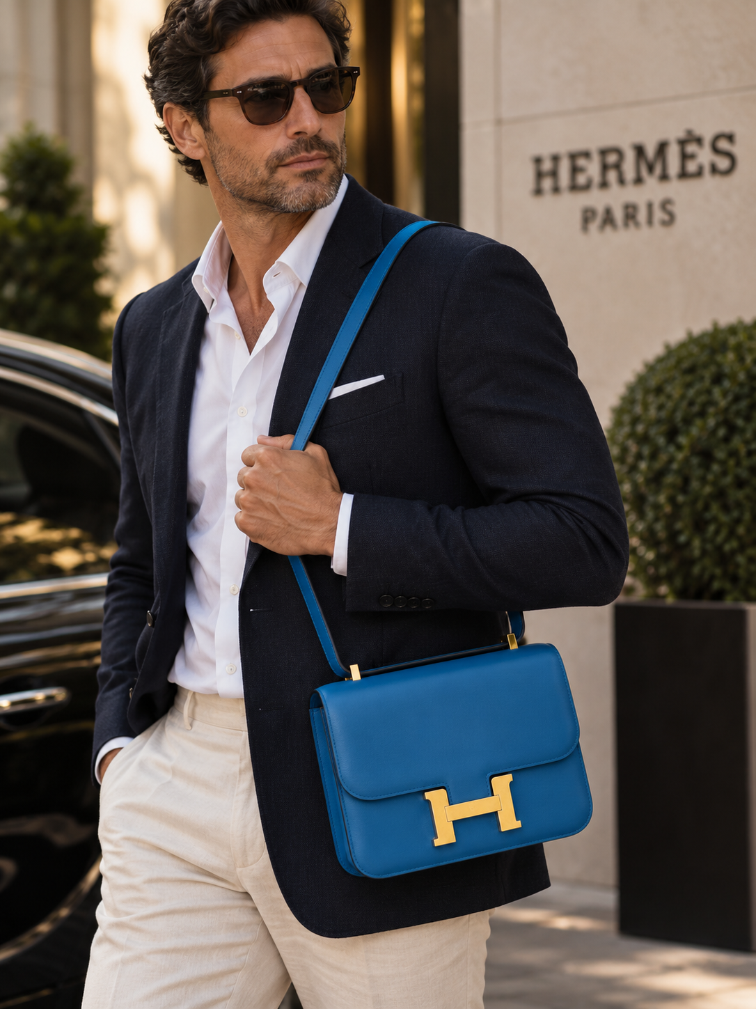 HERMES Constance 18 Mini, Bleu Zanzibar Evercolor, Gold Hardware, 2021 | Shop Authentique Lux