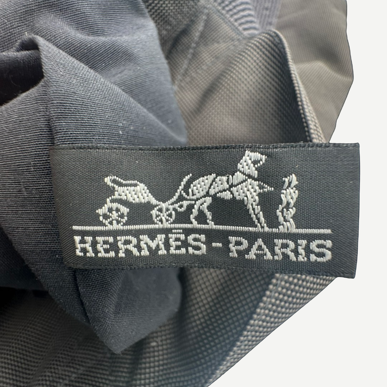 Hermes Herline Cabas MM Canvas Tote Bag, Gray, Palladium Hardware | Shop Authentique Lux