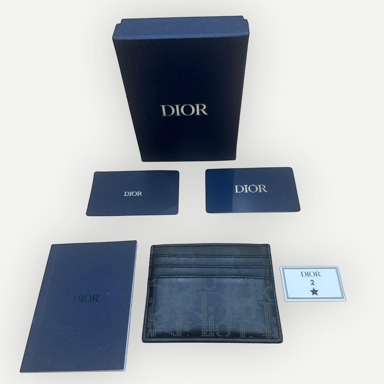 Christian Dior Oblique Jacquard Black Card Holder, Full Set | Shop Authentique Lux