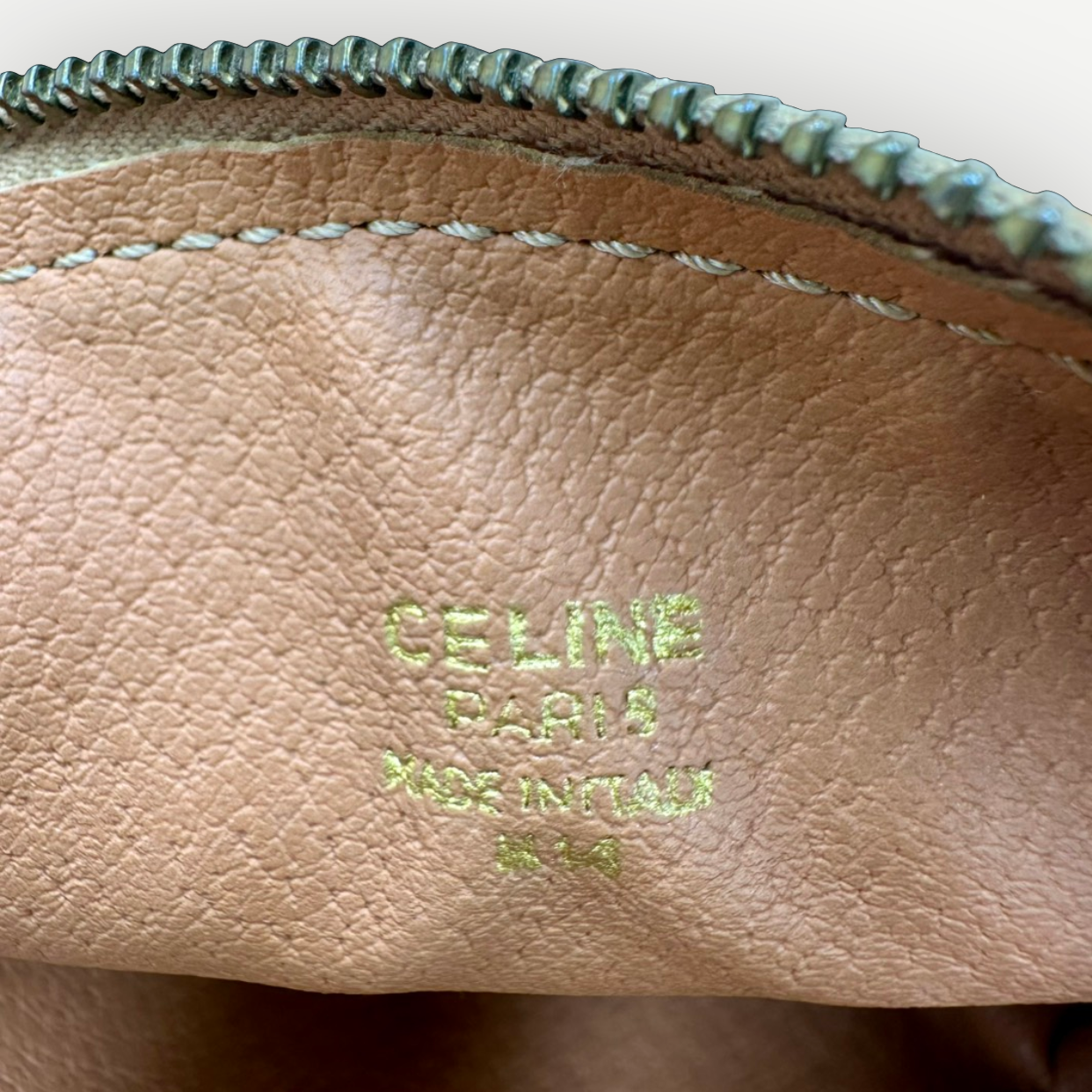 Celine Vintage Macadam Dome Cosmetic Pouch, Macadam Canvas & Leather | Shop Authentique Lux