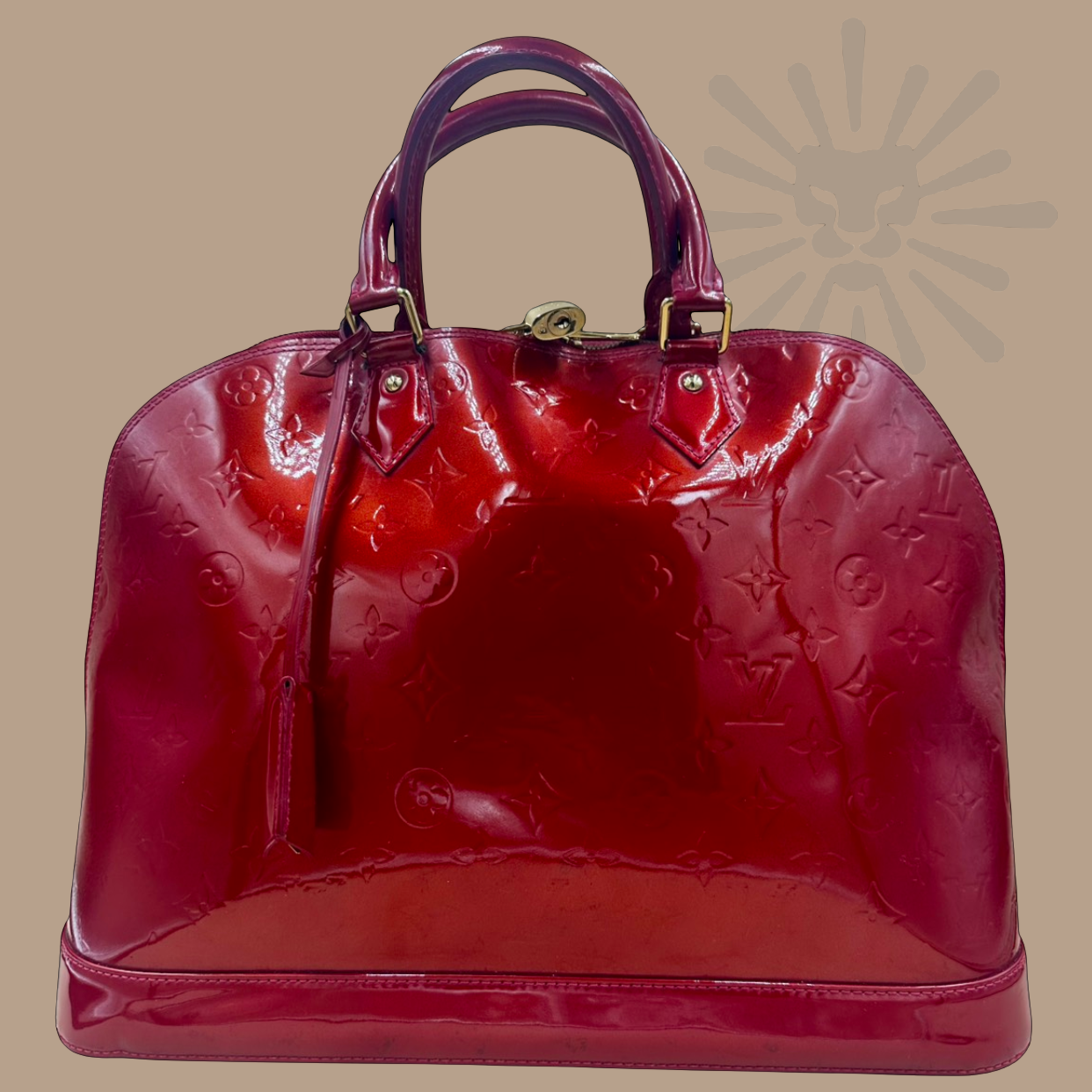 Louis Vuitton Vernis Patent Leather Alma GM - Authentique Luxury | 100% Authentic Louis Vuitton Bag