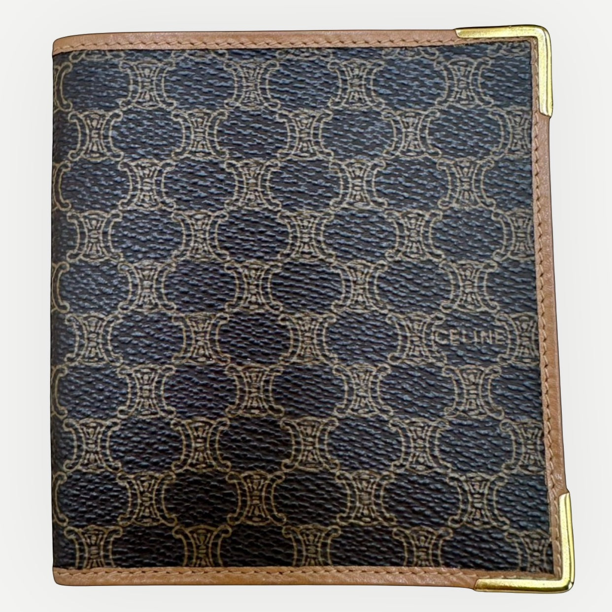 Celine Vintage Macadam Corner Bi-Fold Wallet, Macadam Canvas & Leather | Shop Authentique Lux