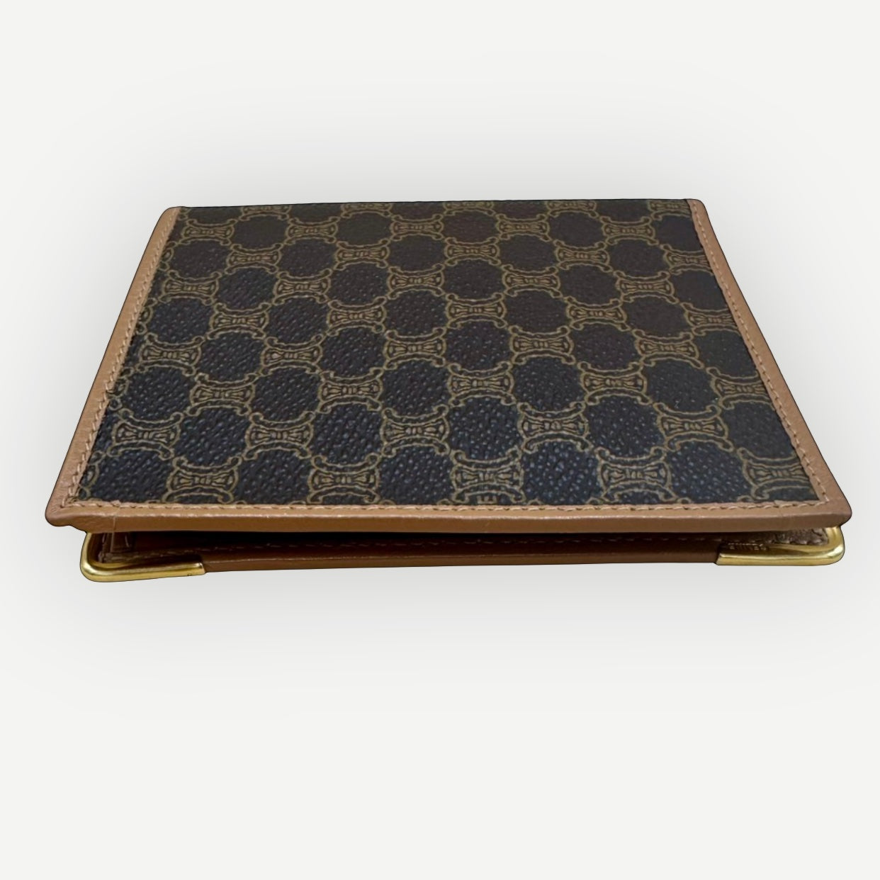 Celine Vintage Macadam Corner Bi-Fold Wallet, Macadam Canvas & Leather | Shop Authentique Lux