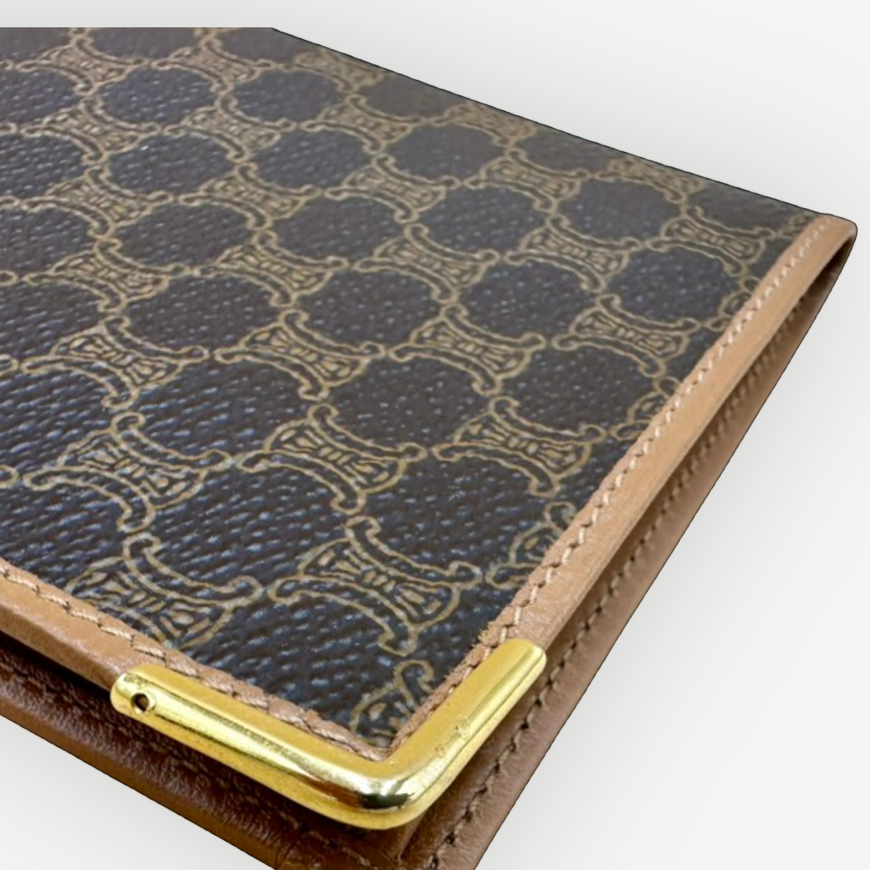 Celine Vintage Macadam Corner Bi-Fold Wallet, Macadam Canvas & Leather | Shop Authentique Lux
