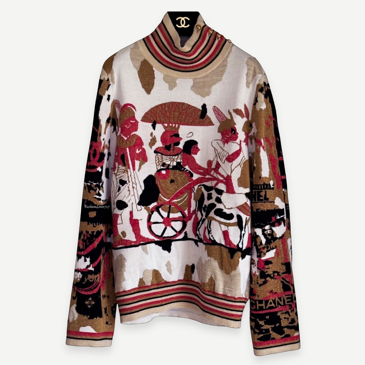 CHANEL Egyptian Chariot Knit Top, Métiers d’Art 2019, Size 36 | Shop Authentique Lux