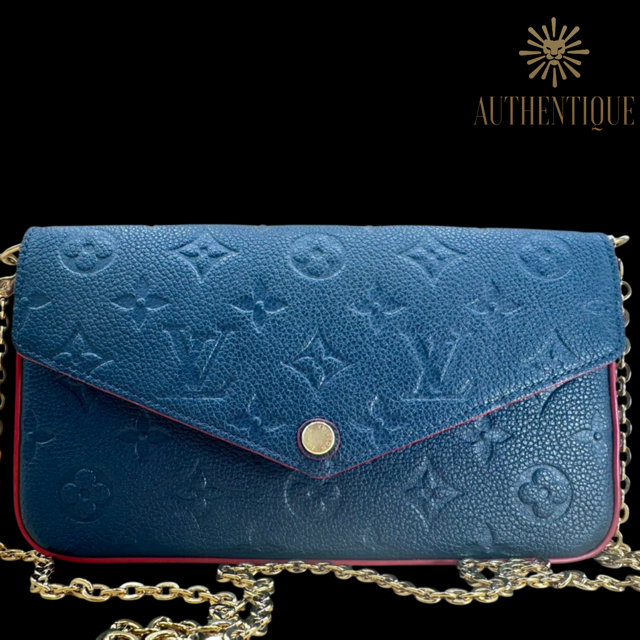 Louis Vuitton Marine Rouge Empreinte Pochette Felicie Chain Wallet - 2-Piece Set