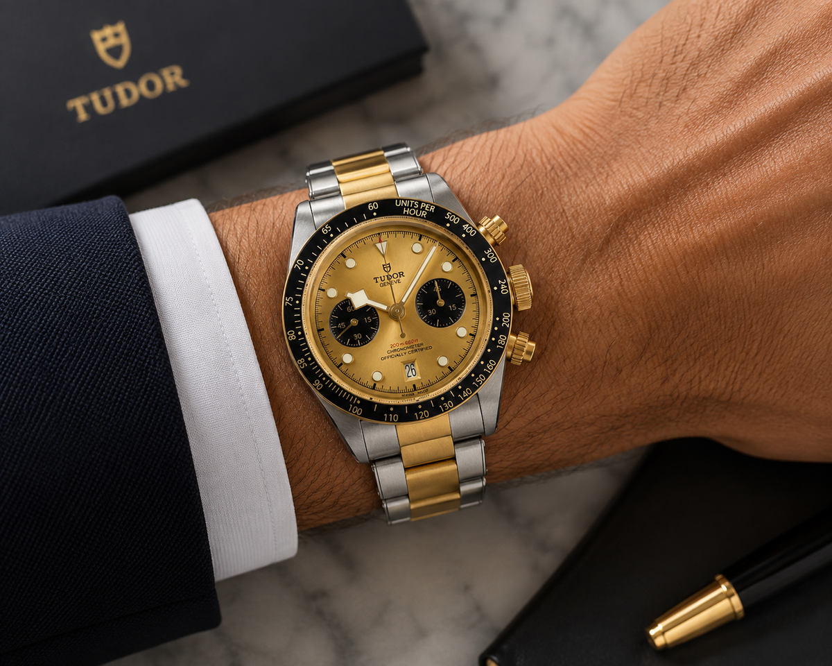 Tudor Black Bay Chrono 79363N, Stainless Steel, Champagne Dial, Oyster, Full Set, 2026 | Shop Authentique Lux