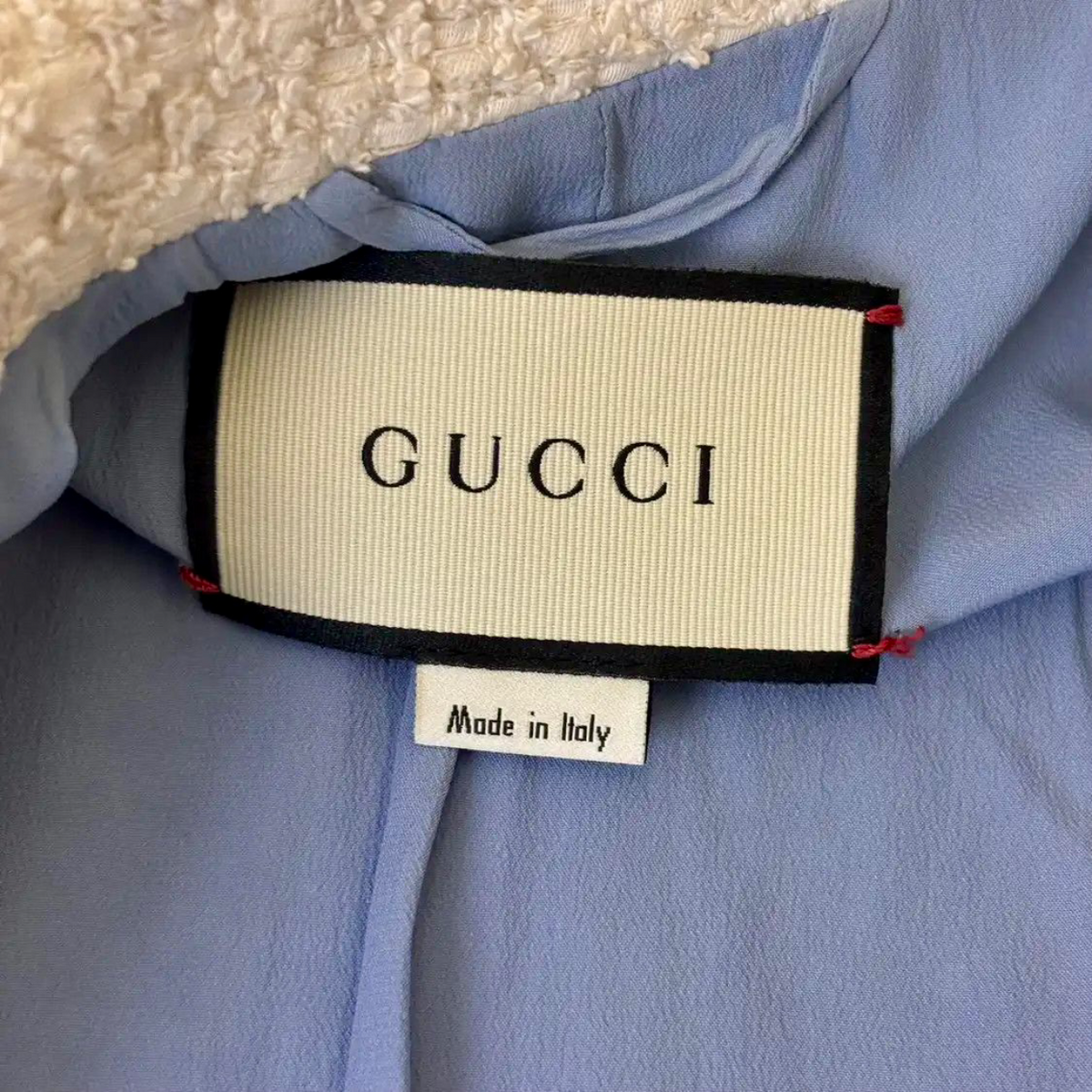GUCCI Runway Ivory Bow Crystal Tweed Jacket and Skirt Set | Shop Authentique Lux