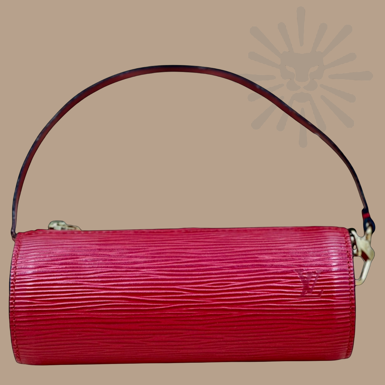 Louis Vuitton Red Epi Leather Papillion Pouchette - Authentique Luxury | 100% Authentic Louis Vuitton Bag