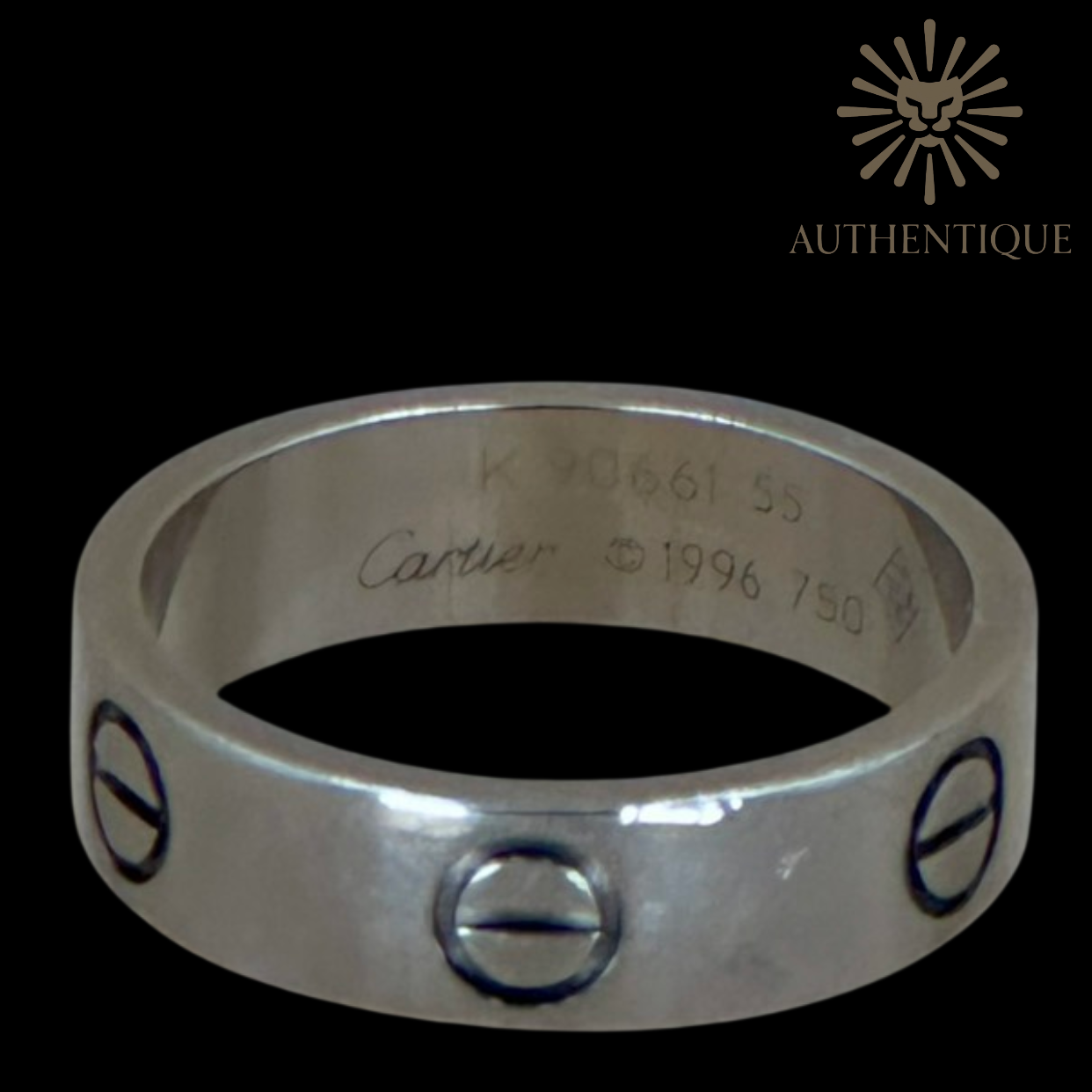 Vintage Cartier Love ring I Classic Model I 18K white gold I Authentique Lux