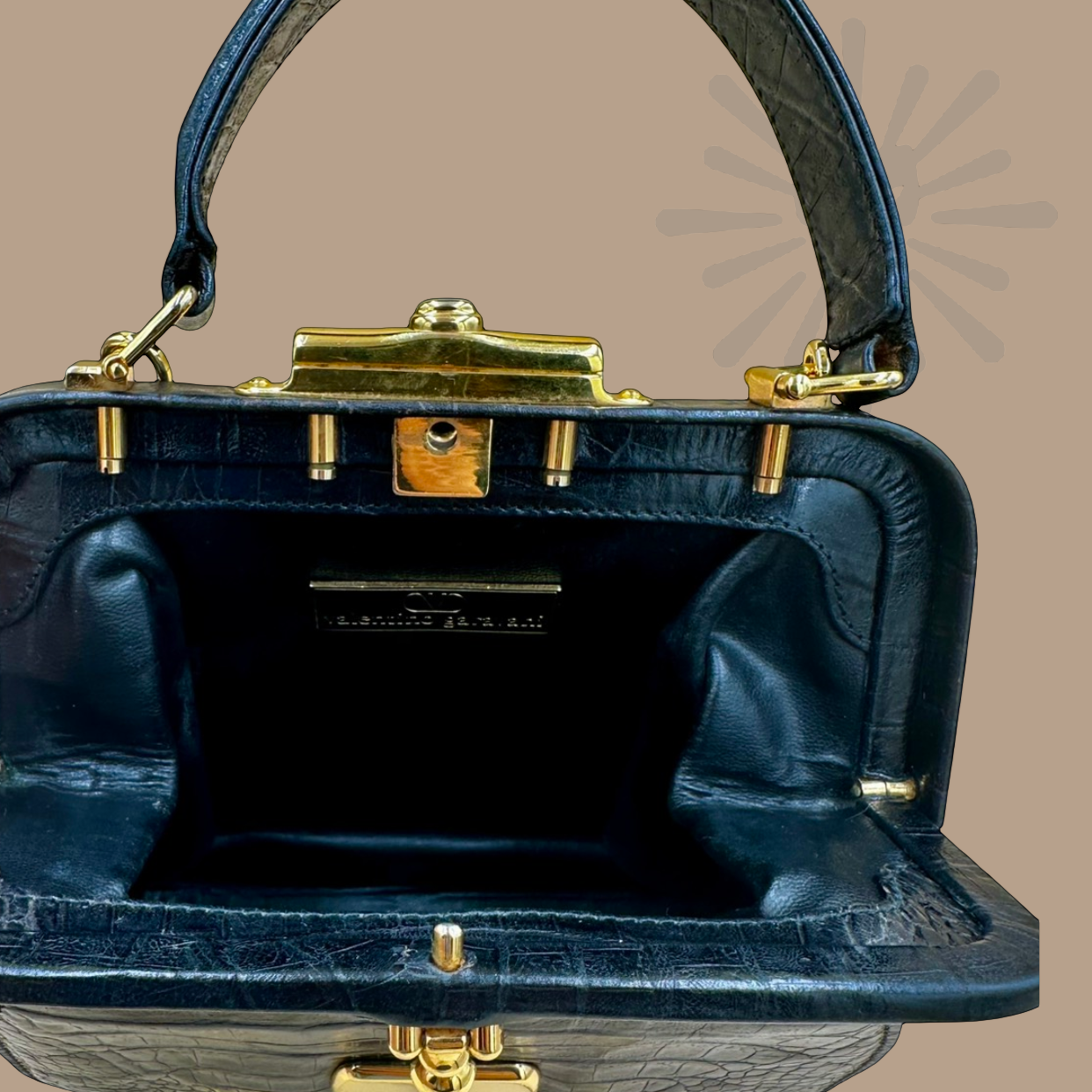 Valentino Garavani alligator top handle bag - Authentique Luxury | 100% Authentic Bag