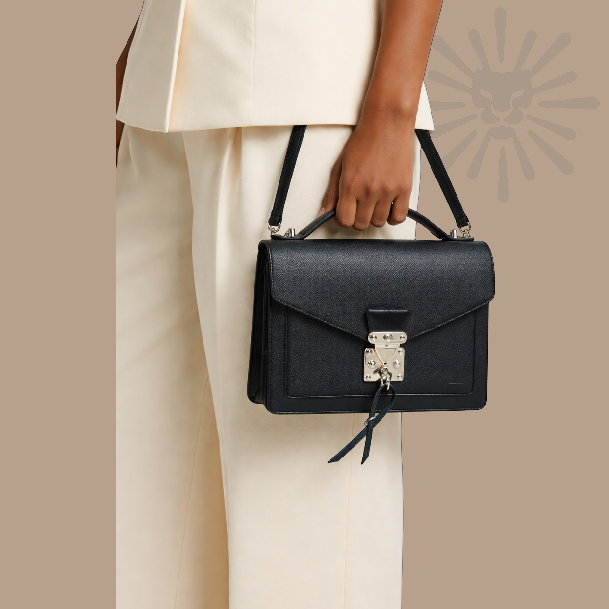 Louis Vuitton Taiga Leather Monceau Bag - Authentique Lux