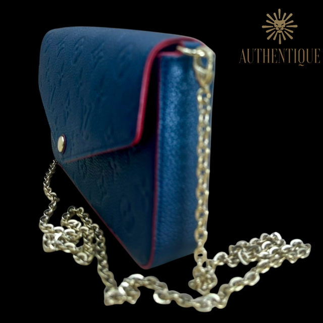 Louis Vuitton Marine Rouge Empreinte Pochette Felicie Chain Wallet - 2-Piece Set