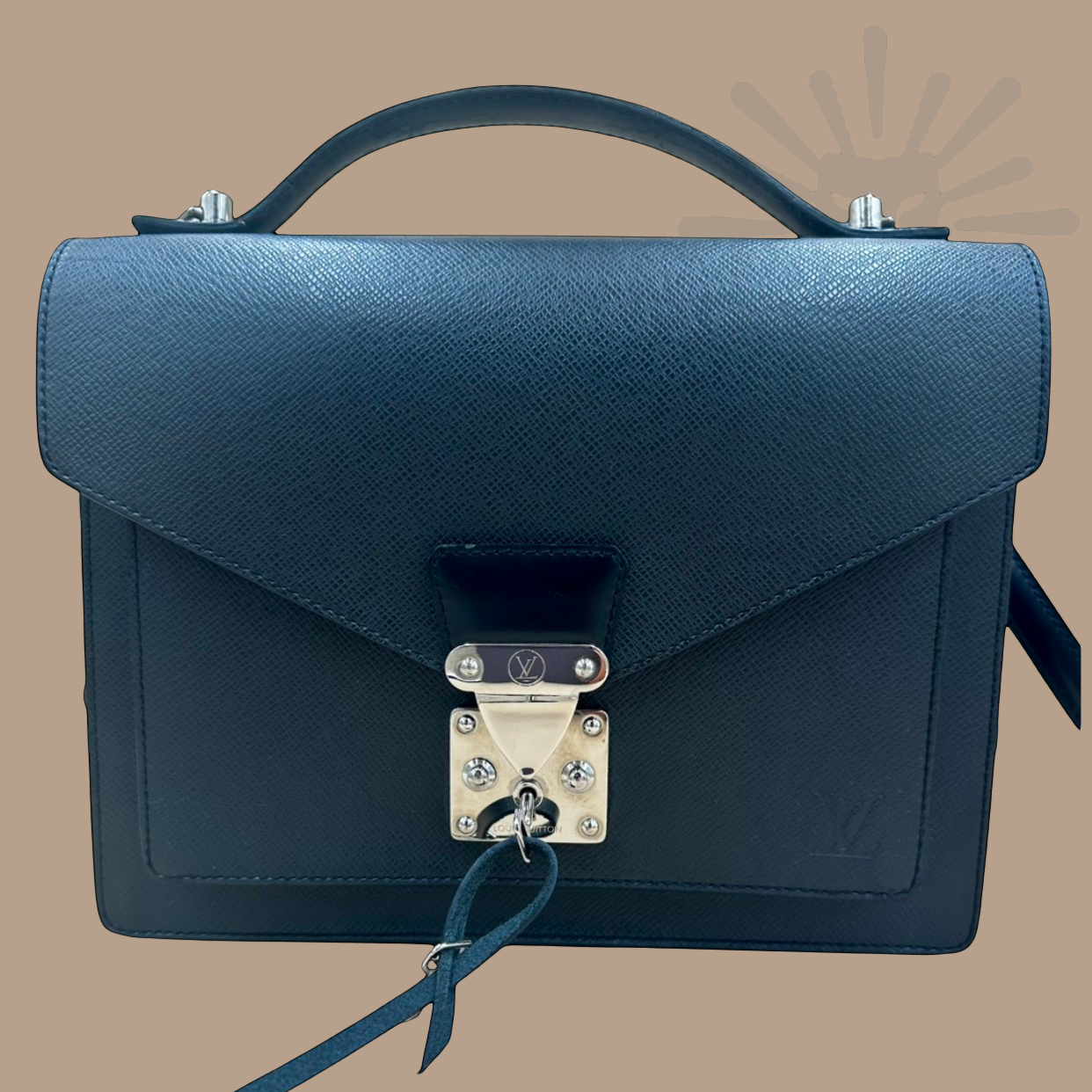 Louis Vuitton Taiga Leather Monceau Bag - Authentique Lux