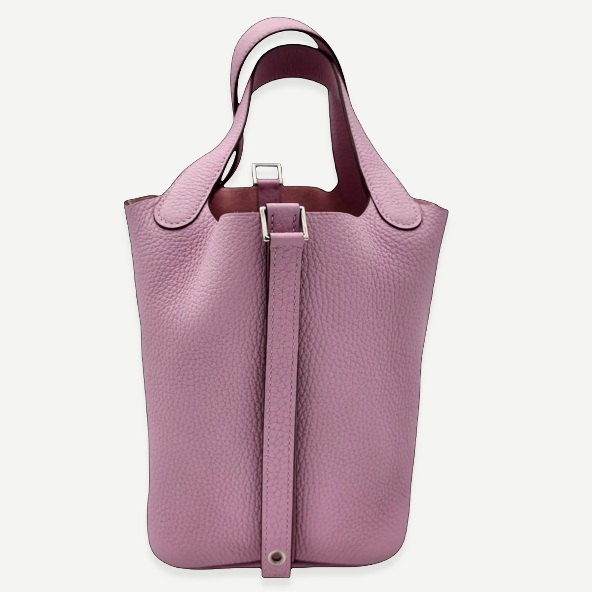 HERMÈS Mauve Sylvestre Clemence Picotin Lock 18 PM, Palladium Hardware, 2022 | Shop Authentique Lux