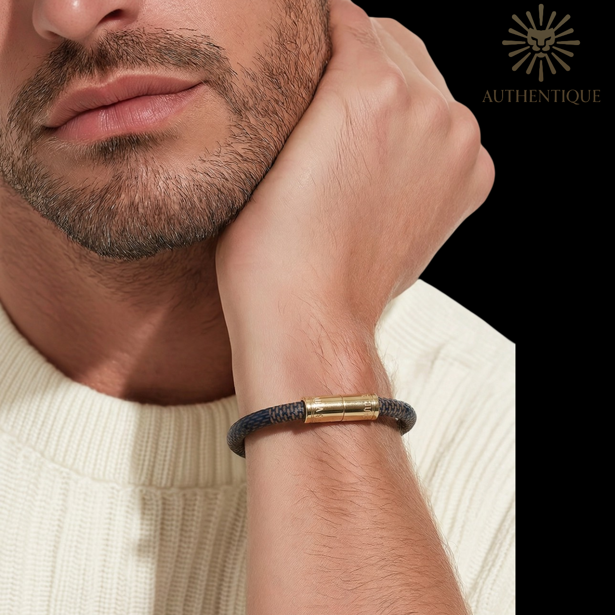 Louis Vuitton Damier Keep It Wrap Bracelet- Authentique Lux