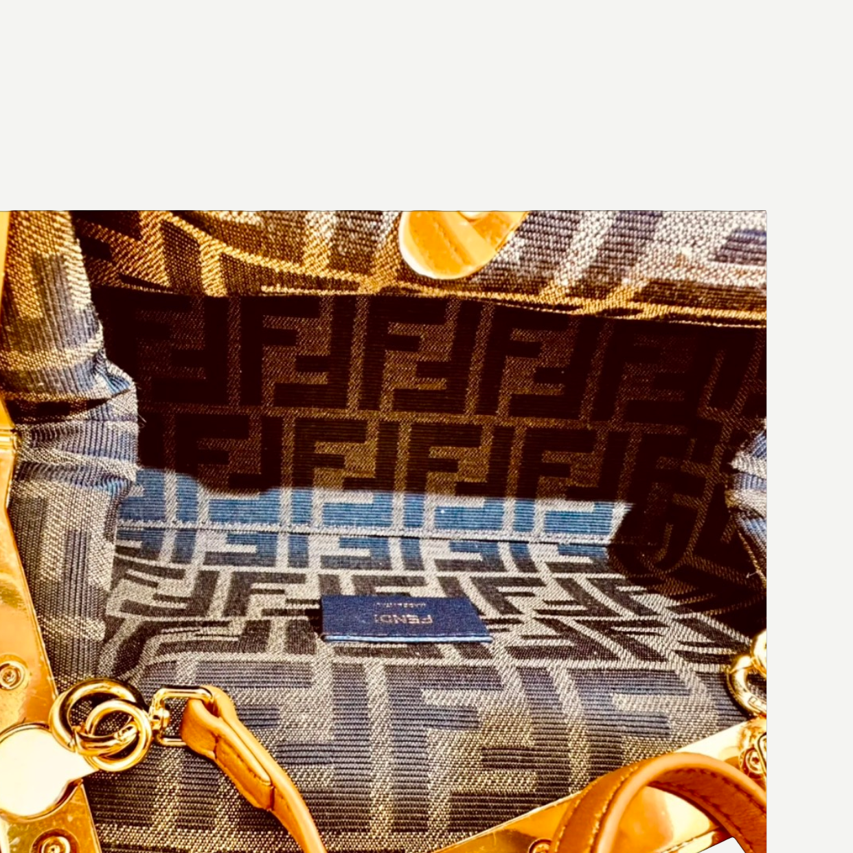 Fendi Zucca FF Canvas Crossbody Bag, Brown Leather Trim, Small | Shop Authentique Lux