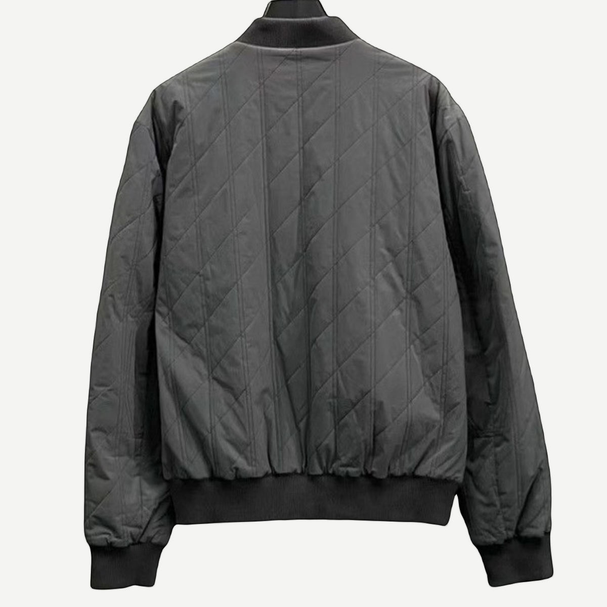HERMÈS Reversible Padded Jacket, Charcoal Quilted Back | Shop Authentique Lux