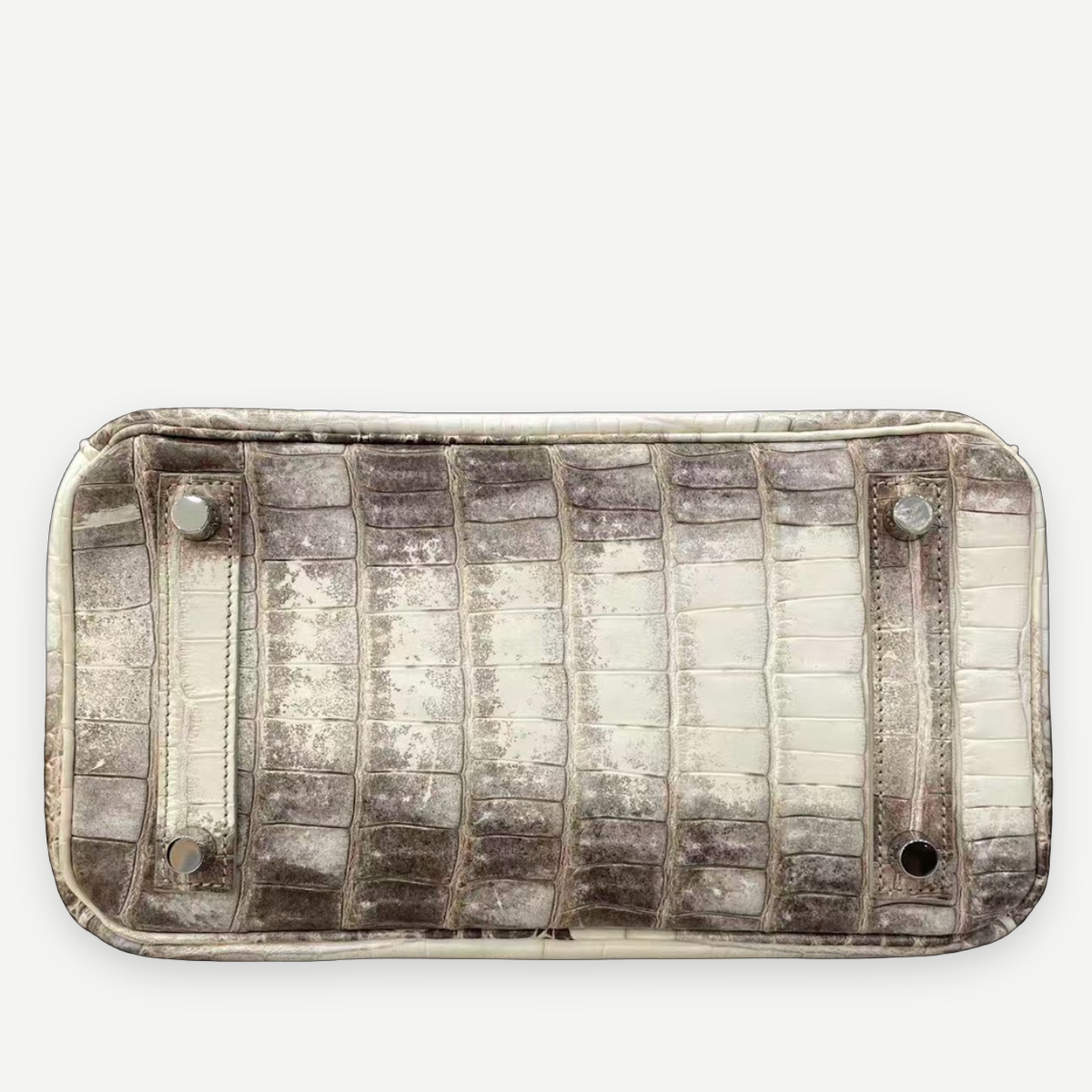 HERMÈS Birkin 25, Matte Himalaya Niloticus Crocodile, Palladium Hardware, 2012 | Shop Authentique Lux