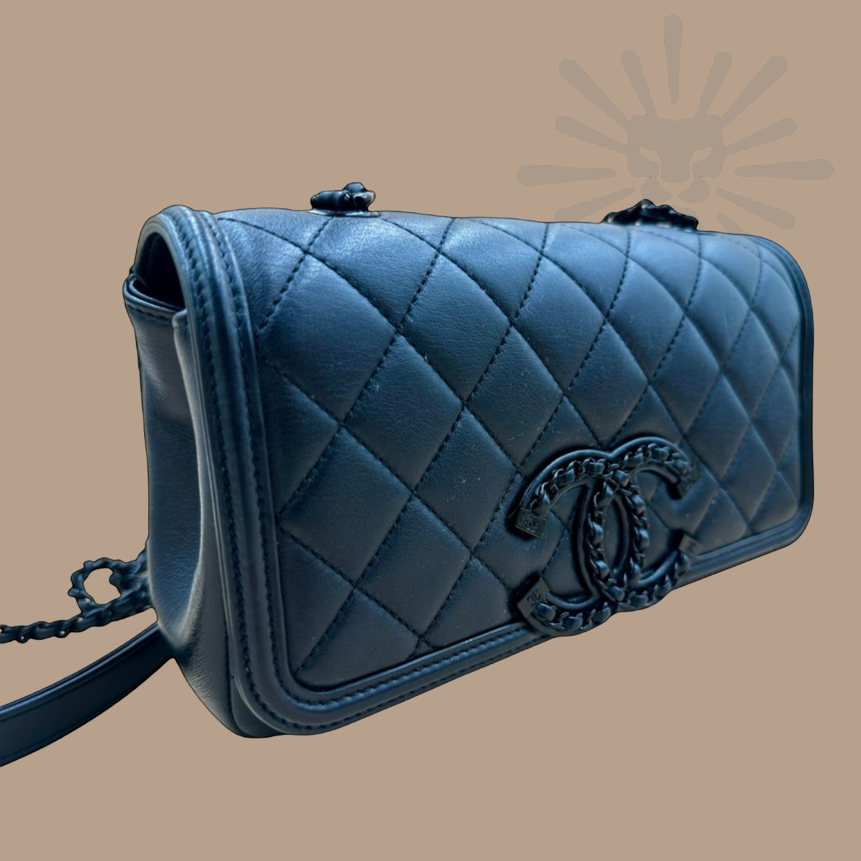 Chanel Small Filigree Flap Bag “So Black" - Authentique Luxury | 100% Authentic Chanel Bag