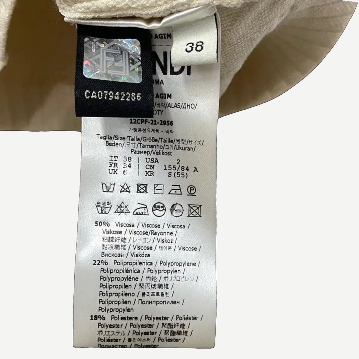 FENDI x SKIMS size and fabric label | Shop Authentique Lux