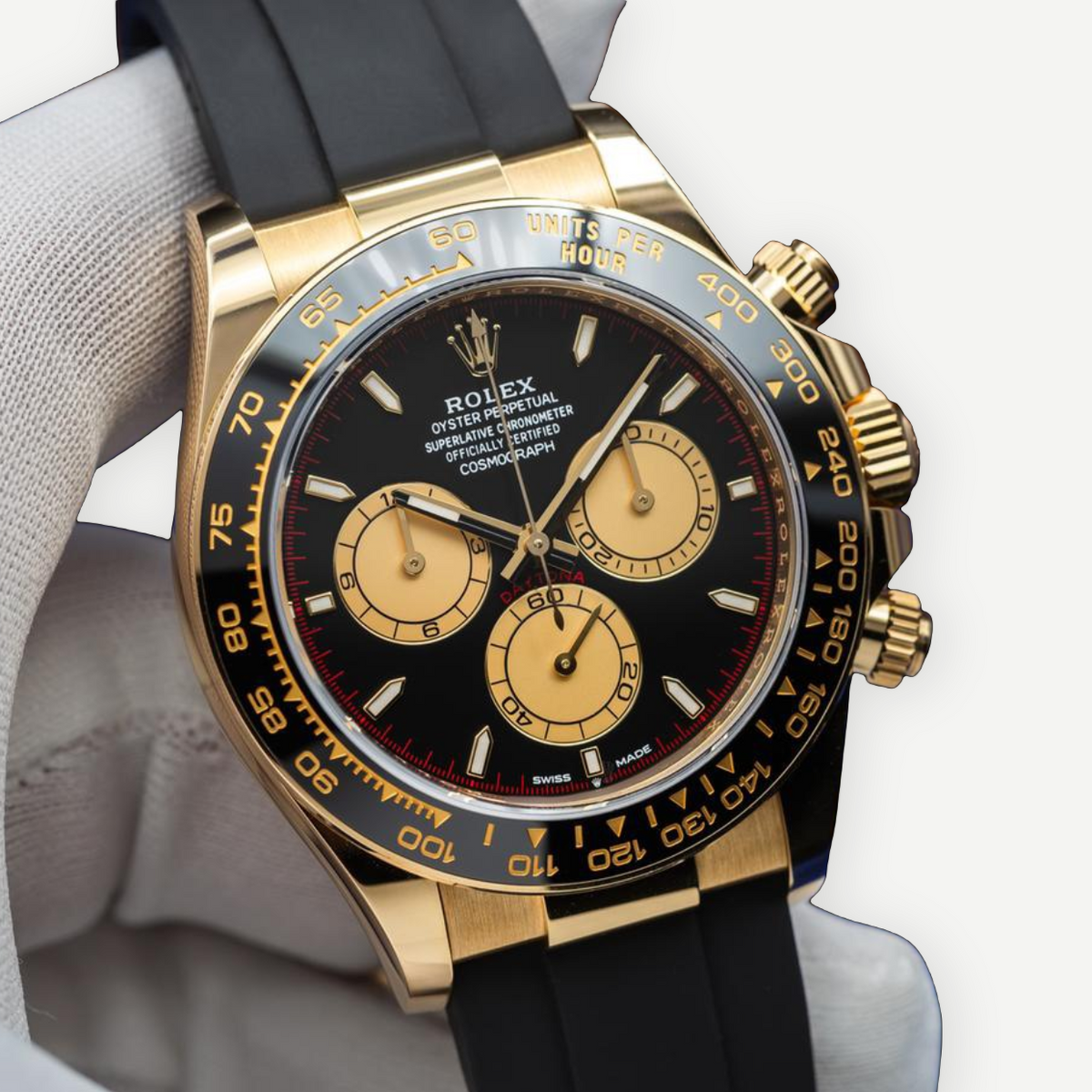 ROLEX Daytona Paul Newman 126518LN, crown and chronograph pushers, 2024 | Shop Authentique Lux