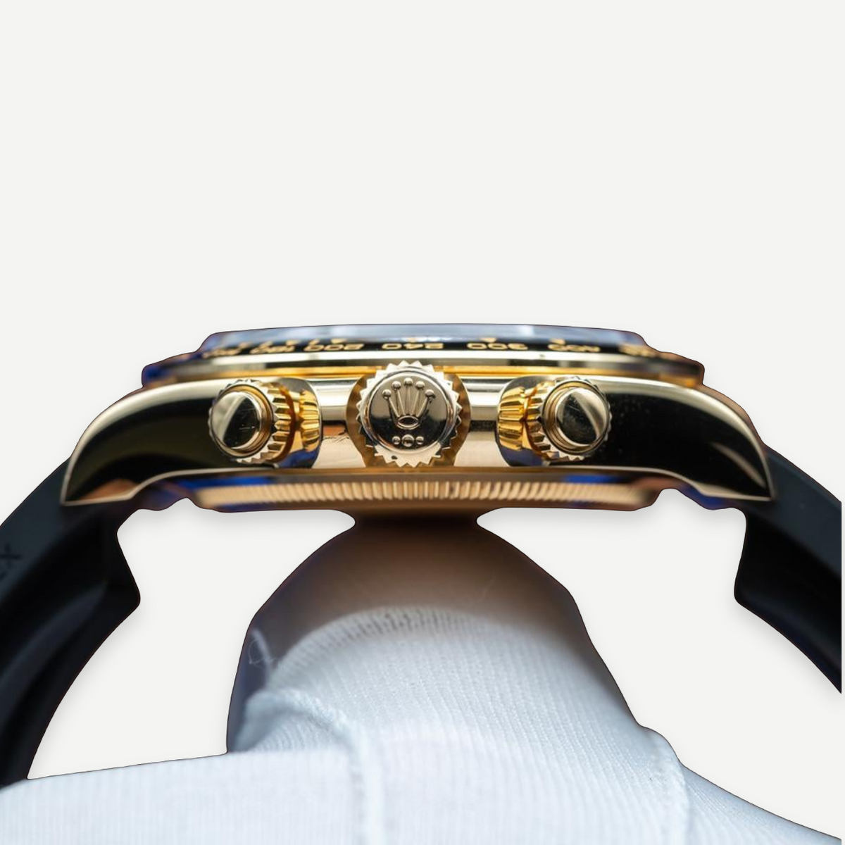 ROLEX Daytona “Paul Newman” 126518LN, Black Dial, 18K Yellow Gold, Oysterflex, Full Set, 2024 | Shop Authentique Lux