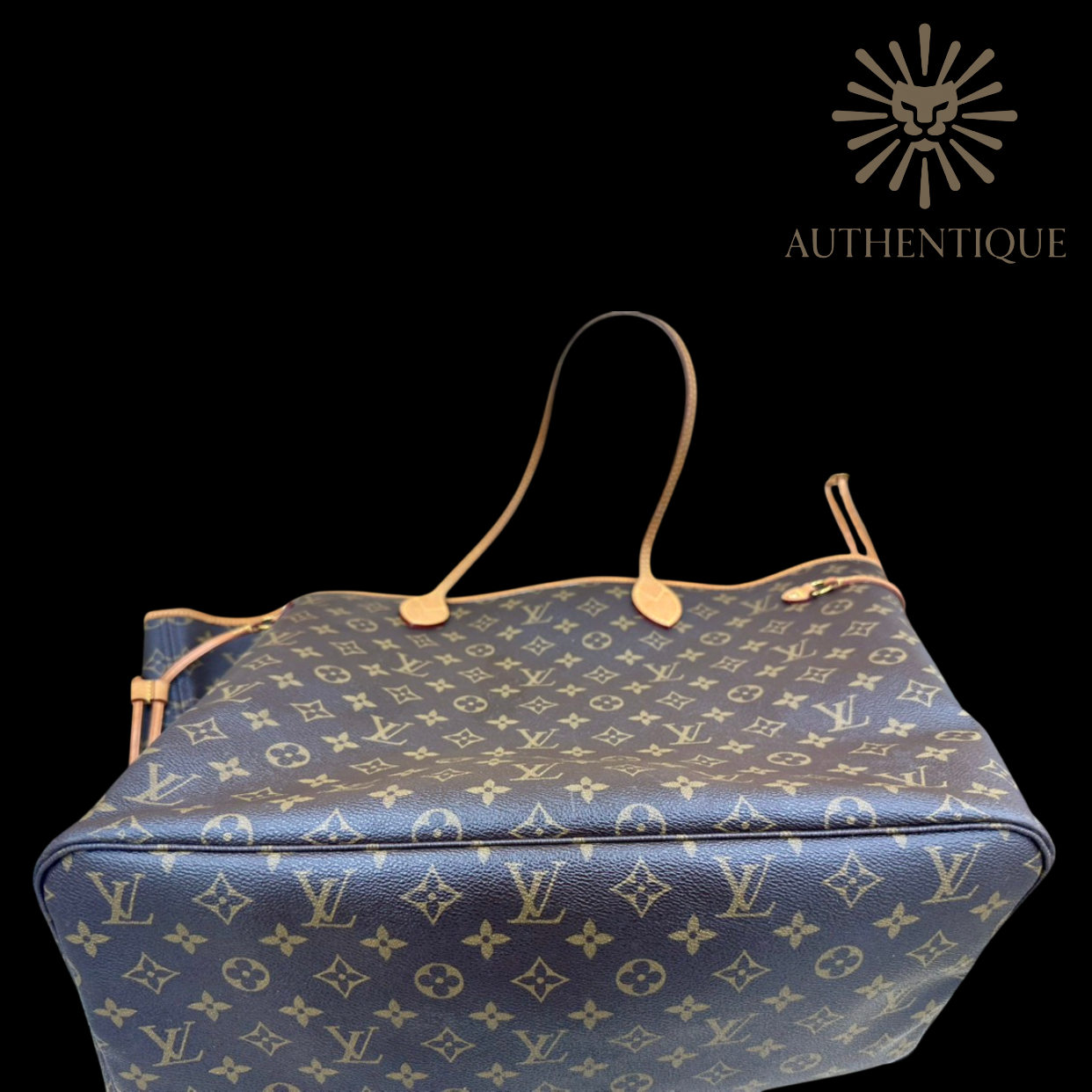 Louis Vuitton Monogram Neverfull GM in brown coated canvas with brass hardware — Authentique Lux | 100% Authenticated"