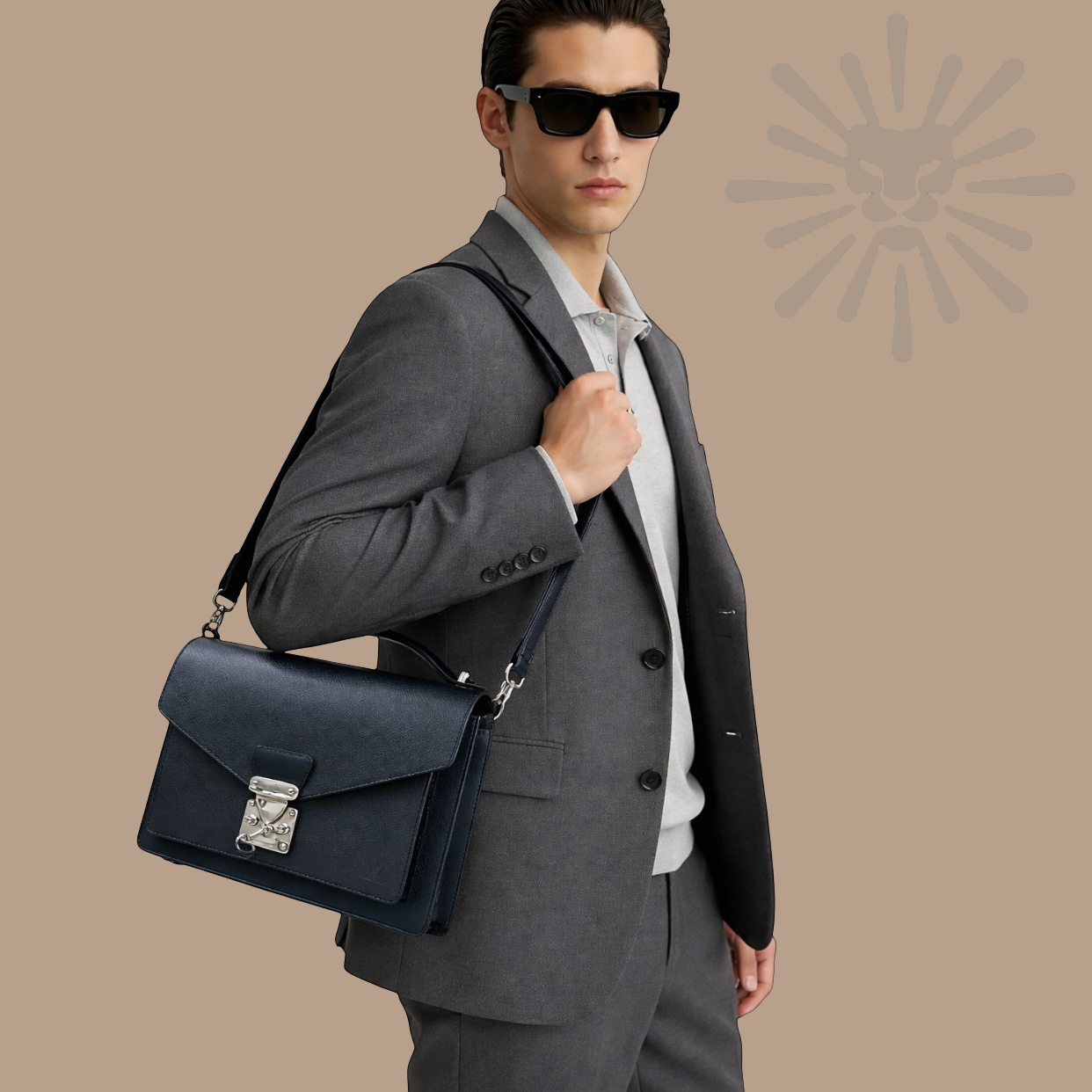 Louis Vuitton Taiga Leather Monceau Bag - Authentique Lux