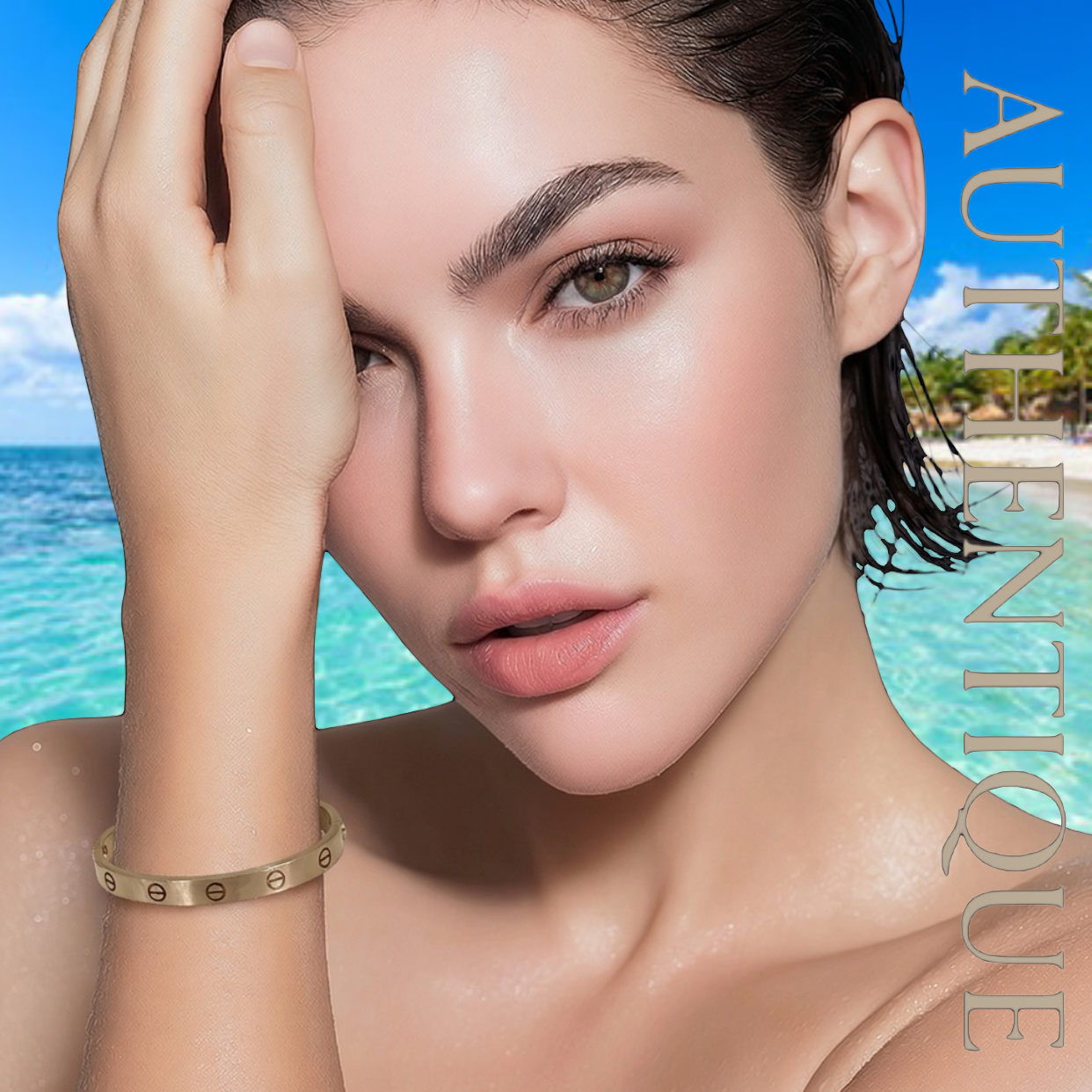 Model wearing Cartier Love Bracelet I Authentique Lux