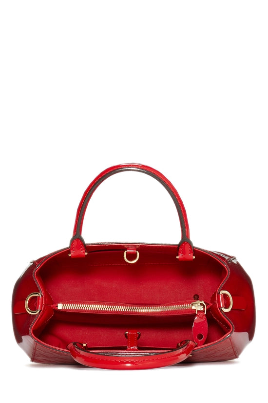 Louis Vuitton Montaigne MM in Cerise Monogram Vernis with Gold-Tone Hardware | Shop Authentique Lux